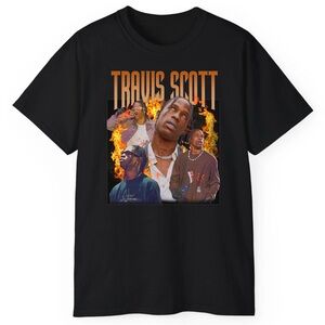 Travis Scott Black Graphic cotton T-Shirt